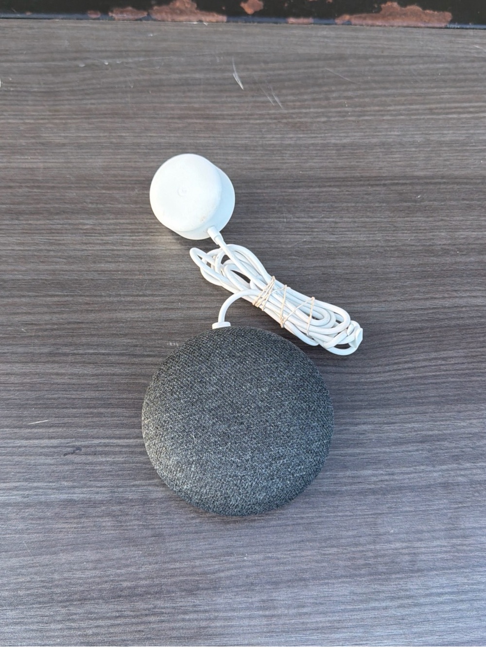 Google Home Mini 1st Gen H0A Charcoal Smart Speaker w/ Power Adapter Tested